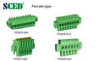 Зеленый размечая блок женские 300V/8A UL94-V0 3.5mm Pluggable терминальный