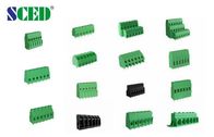 поляки 300V 2-28 зеленого цвета PA66 соединителей 10A блока Pcb 5.0mm терминальные латунные