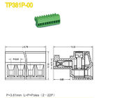 PCB 300V 8A затыкает внутри блок тангажа терминального блока 3.81mm Pluggable терминальный