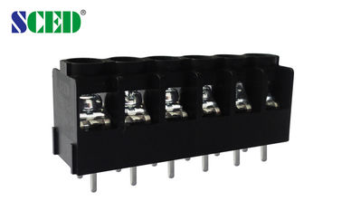 Латунь UL94 V0 тангажа 300V 15A терминального блока 6.35mm барьера PBT