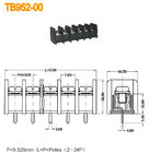 Размечать вход провода блока 300V 20A 2-24 Poles барьера 9.52mm терминальный прямоугольный