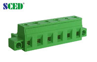Латунные зеленые электрические терминальные блоки PA66 сооружают поляков 5.08mm 300V 18A 2-22