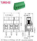Латунный класс M3 300V 30A PA66 UL94-V0 терминального блока винта PCB тангажа 7.62mm
