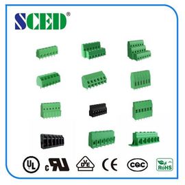 12 тангаж 2.54mm разъема PA66 терминального блока pcb зеленого цвета Poles электронный