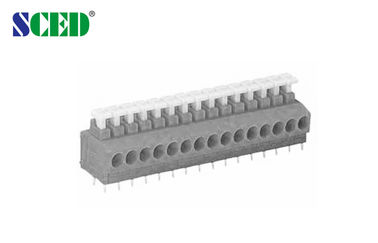 струбцины весны PCB 3.81mm блоки серой терминальные, стержни 300V 10A Screwless, 2P - 28P